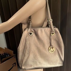 Michael Kors Gold leather Shoulder Bag